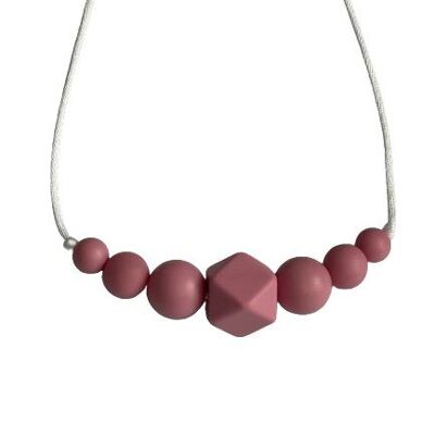 Collier Sensoriel Allaitement - Mini Poosh Rose sucré