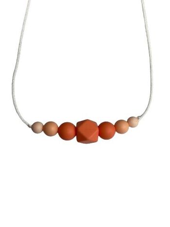 Collier sensoriel allaitement - Mini Poosh Trio Corail