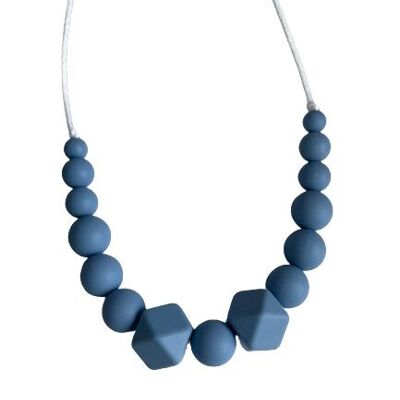 Breastfeeding sensory necklace - Poosh'original Blue