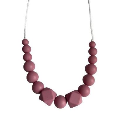 Breastfeeding sensory necklace - Poosh'original Sweet pink
