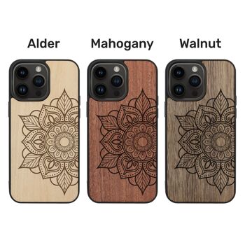 Coque iPhone en bois – Mandala 3