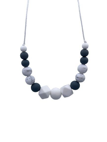 Collana sensoriale allattamento - Poosh'original Trio bianco