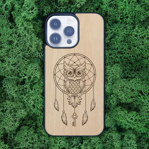 Wooden iPhone Case – Owl Dream Catcher