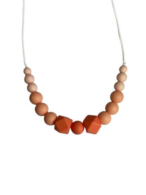 Collier sensoriel allaitement - Poosh'original Trio Corail