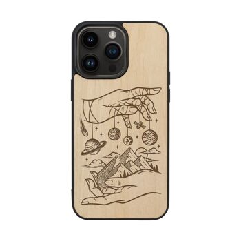 Coque iPhone en bois – Univers 2