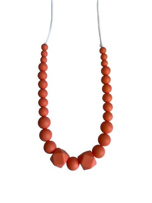 Collier sensoriel allaitement - Maxi Poosh Corail