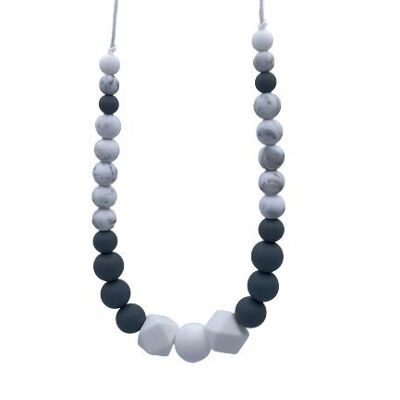 Breastfeeding sensory necklace - Maxi Poosh Trio White