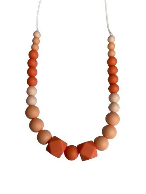 Collier sensoriel allaitement - Maxi Poosh Trio Corail