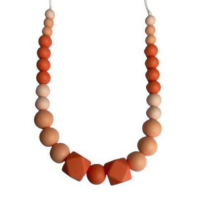 Breastfeeding sensory necklace - Maxi Poosh Trio Coral