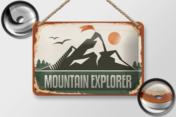Signe en étain rétro 18x12cm, décoration d'explorateur de montagne 2