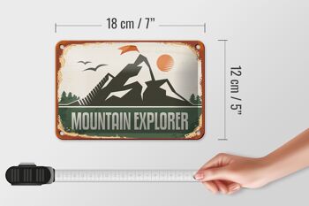 Signe en étain rétro 18x12cm, décoration d'explorateur de montagne 5