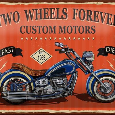 Cartel de chapa retro 12x18cm decoración de motores personalizados de motocicleta retro