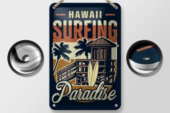 Plaque en tôle Hawaï 12x18cm, décoration Surf Paradise 2