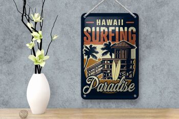 Plaque en tôle Hawaï 12x18cm, décoration Surf Paradise 4