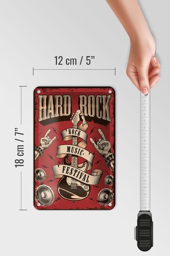 Signe en étain rétro 12x18cm, décoration de festival de musique hard rock 5