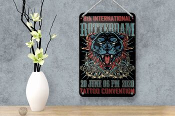 Signe en étain tatouage 12x18cm, décoration de la Convention de Rotterdam du 20 juin 4