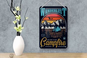 Panneau en étain pour Camping, 12x18cm, décoration extérieure pour feu de camp Wanderlus 4