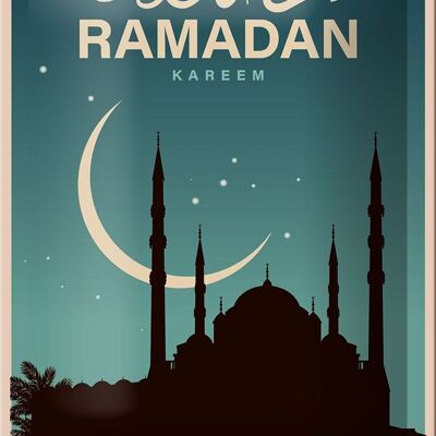 Cartel de chapa Ramadán 12x18cm decoración Kareem