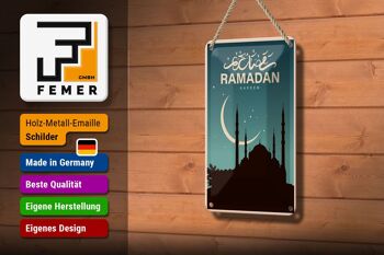 Plaque en étain Ramadan 12x18cm Décoration Kareem 3