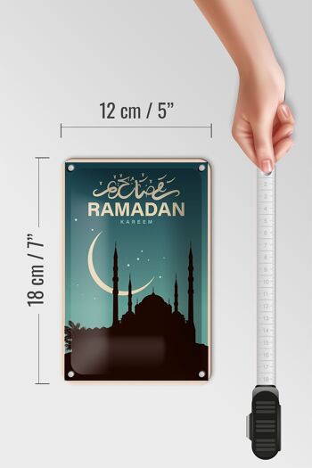 Plaque en étain Ramadan 12x18cm Décoration Kareem 5