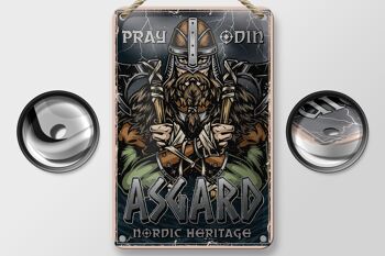 Plaque en étain Viking 12x18cm Asgard, décoration du patrimoine nordique 2
