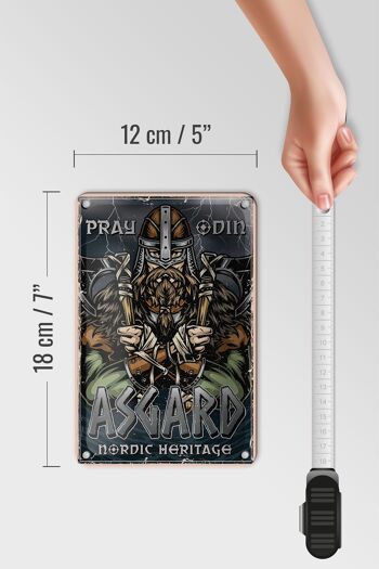 Plaque en étain Viking 12x18cm Asgard, décoration du patrimoine nordique 5