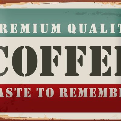 Blechschild Retro 18x12cm Premium Quality Coffee Kaffee Dekoration