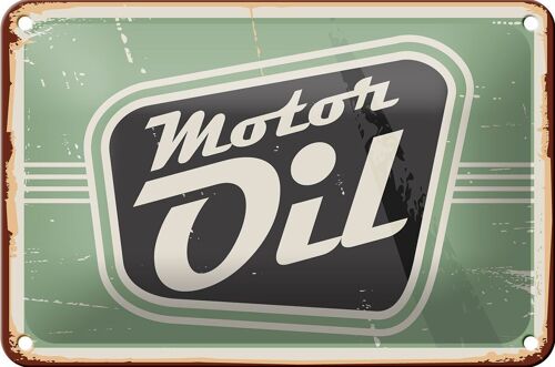 Blechschild Retro 18x12cm Motor oil Motoröl Auto Dekoration