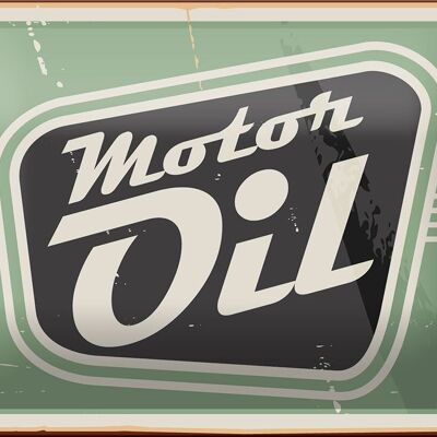 Blechschild Retro 18x12cm Motor oil Motoröl Auto Dekoration