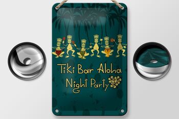 Signe en étain 12x18cm, décoration de fête nocturne Tiki Bar Aloha 2
