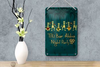 Signe en étain 12x18cm, décoration de fête nocturne Tiki Bar Aloha 4