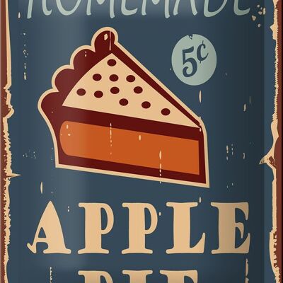 Blechschild Kuchen 12x18cm Homemade Apple Pie (Apfelkuchen) Dekoration
