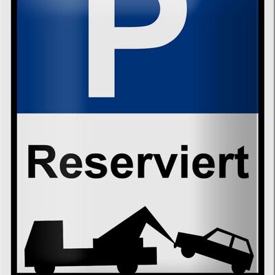 Cartel de chapa parking 12x18cm señal de aparcamiento P decoración reservada