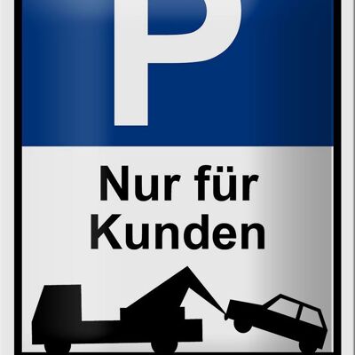 Cartel de chapa parking 12x18cm señal de aparcamiento P solo para decoración del cliente