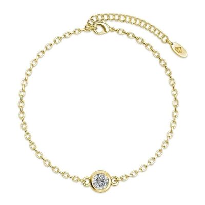 Birth Stone Bracelet - Gold and Crystal I MYC-Paris.com