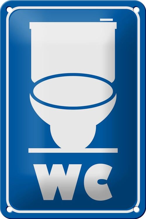 Blechschild Hinweis 12x18cm WC Piktogramm Toilette Dekoration