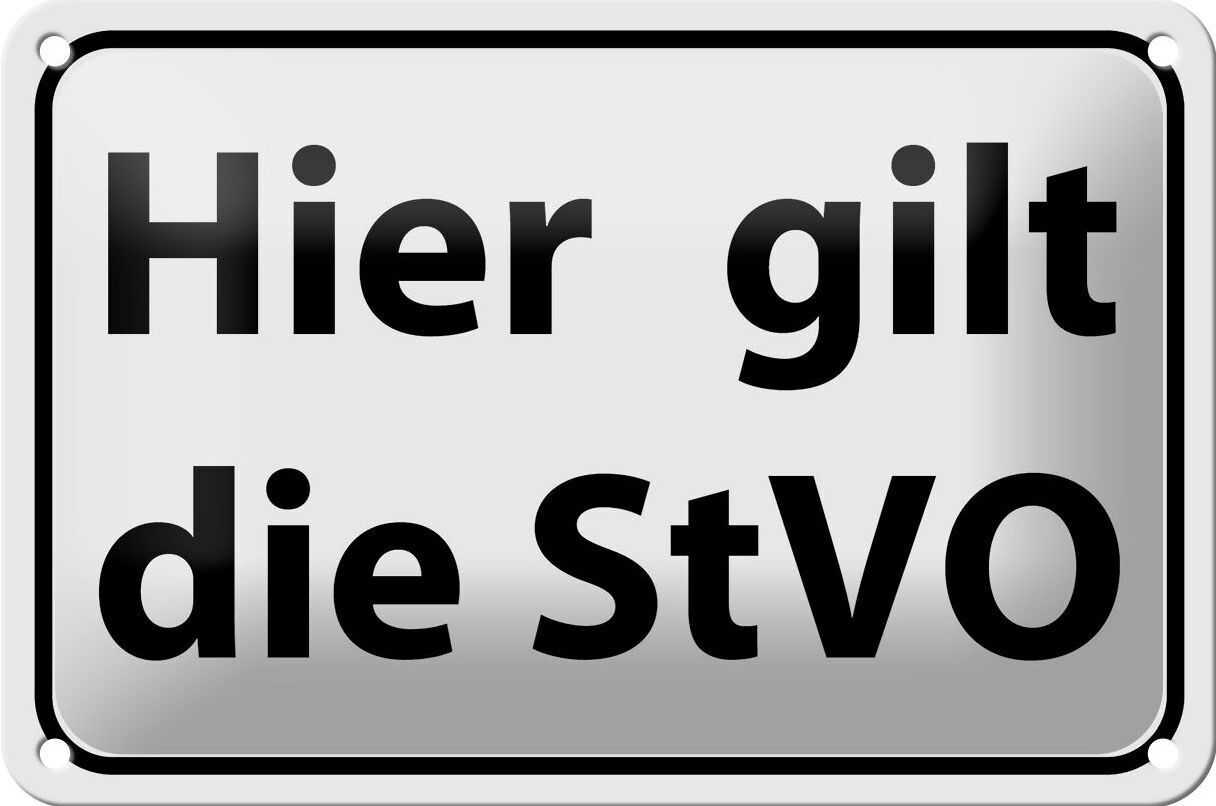 Targa in metallo nota 18x12 cm La decorazione del segnale stradale StVO si applica qui
