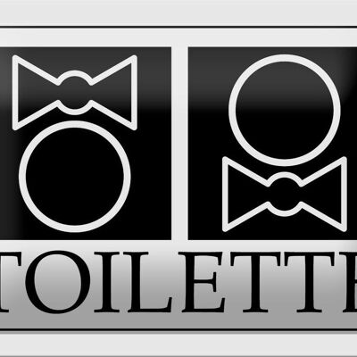 Plaque en tôle toilettes 18x12cm décoration pictogramme toilettes