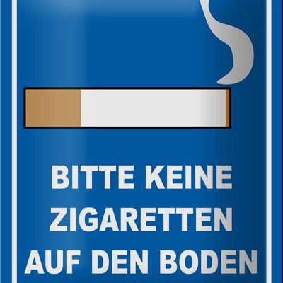 Blechschild Hinweis 12x18cm bitte keine Zigaretten Dekoration