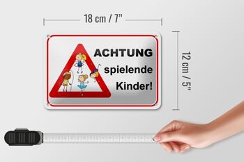 Signe en étain note 18x12cm, décoration d'avertissement pour enfants qui jouent 5