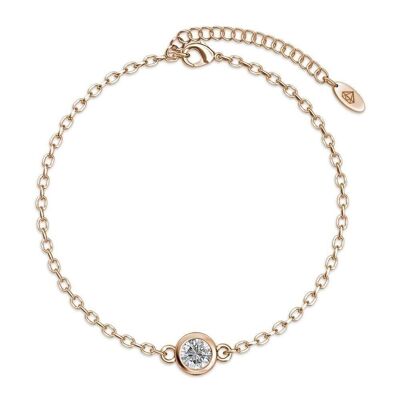 Birth Stone Bracelet - Rose Gold and Crystal I MYC-Paris.com