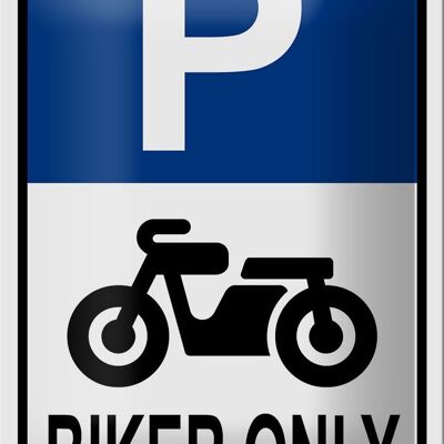 Metal sign parking 12x18cm biker only motorcycle decoration