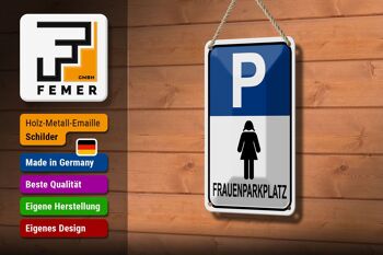 Panneau de stationnement en étain 12x18cm, décoration de Parking pour femmes 3