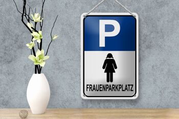 Panneau de stationnement en étain 12x18cm, décoration de Parking pour femmes 4