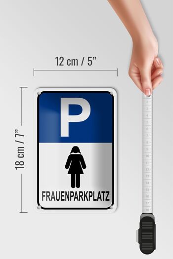Panneau de stationnement en étain 12x18cm, décoration de Parking pour femmes 5