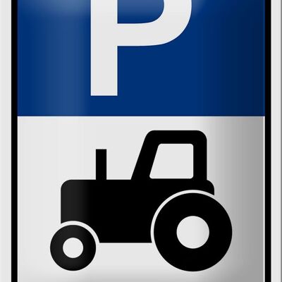 Metal sign parking 12x18cm parking tractor decoration
