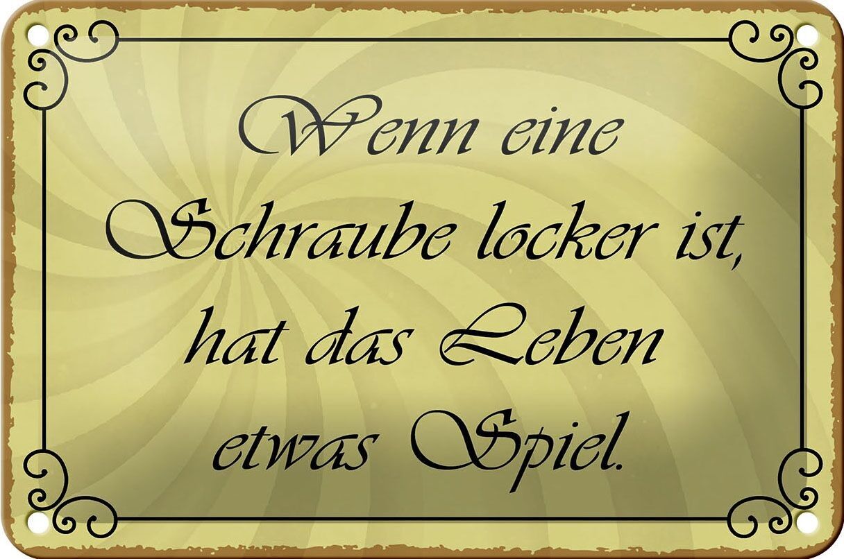 Targa in latta con scritta 18x12 cm decorazione del gioco della vita sciolta