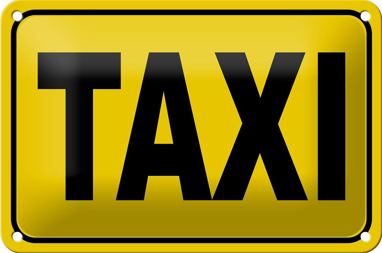 Targa in metallo nota 18x12 cm decorazione da parete regalo taxi