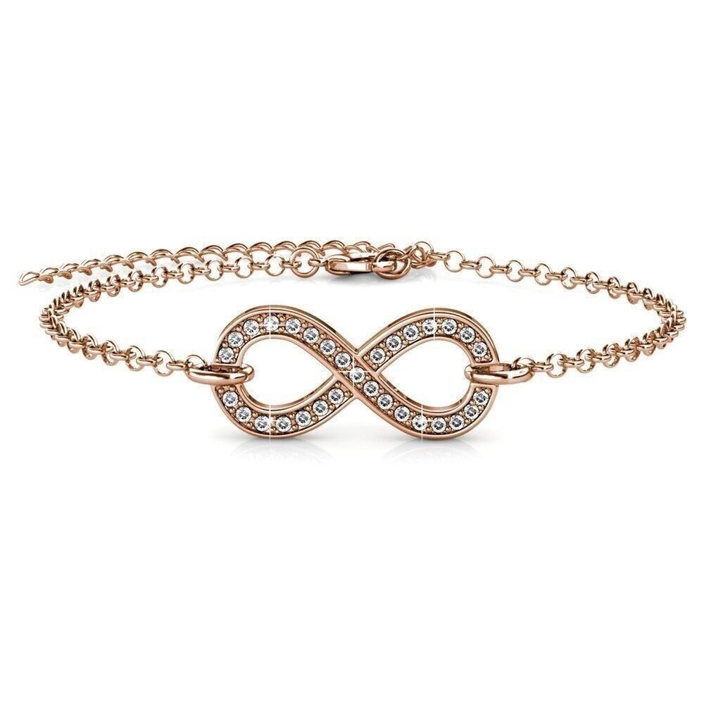 Bracciale Infinity Eight - Oro rosa e cristallo I MYC-Paris.com