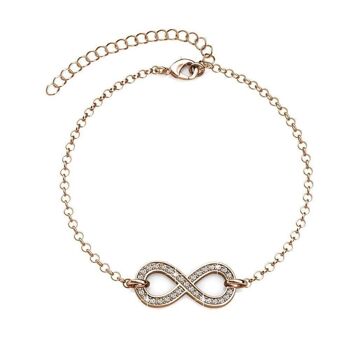 Bracelet Infinity Eight - Or Rosé et Cristal I MYC-Paris.com 2